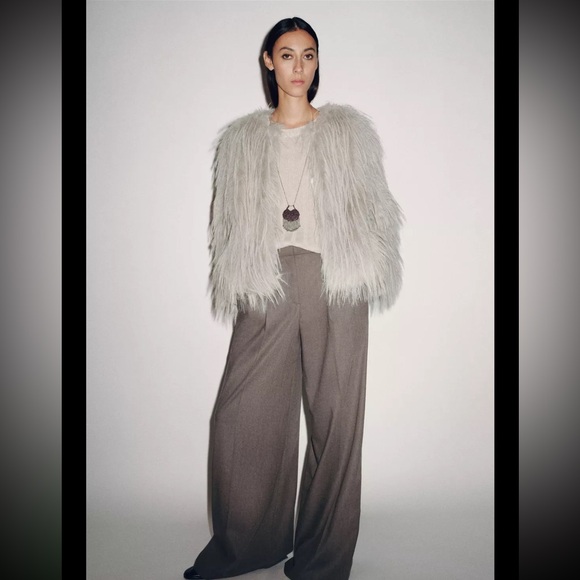 ZW collection faux fur coat - Picture 12 of 16